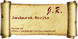 Jandaurek Rozita névjegykártya